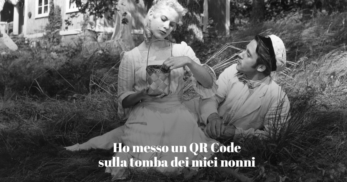 ho messo un qr code sulla tomba dei miei nonni